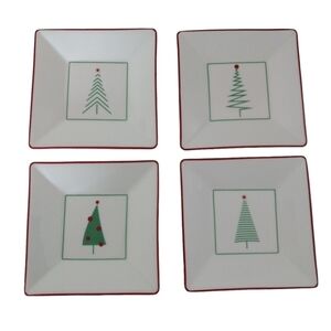 Crate & Barrel christmas plates appetizer plates
